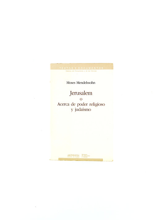 Jerusalem o acerca de poder religioso y judaísmo