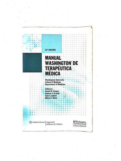 Manual Washington de terapéutica médica 32 Edición