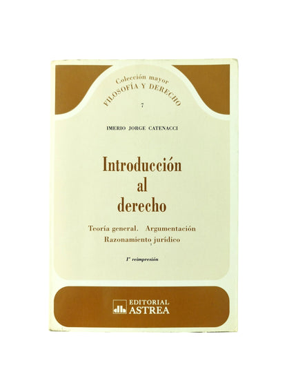 Introduccion Al Derecho: Teoria General, Argumentacion, Razonamiento Juridico