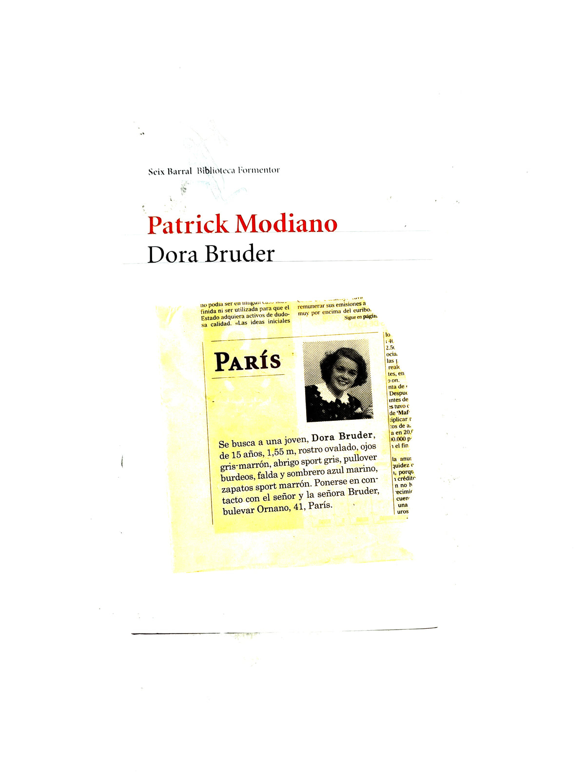 Dora Bruder by Patrick Modiano