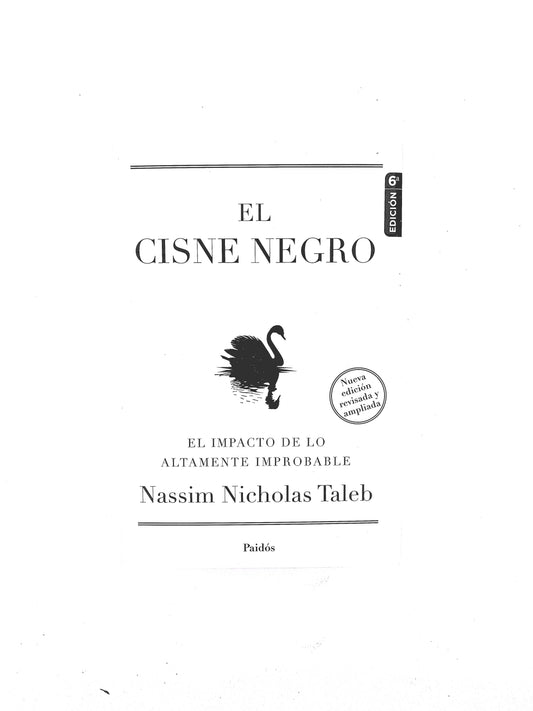 El Cisne Negro by Nassim Nicholas Taleb