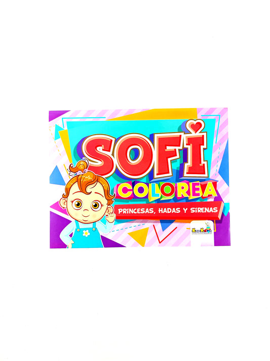 Sofí colorea princesas, hadas y sirenas