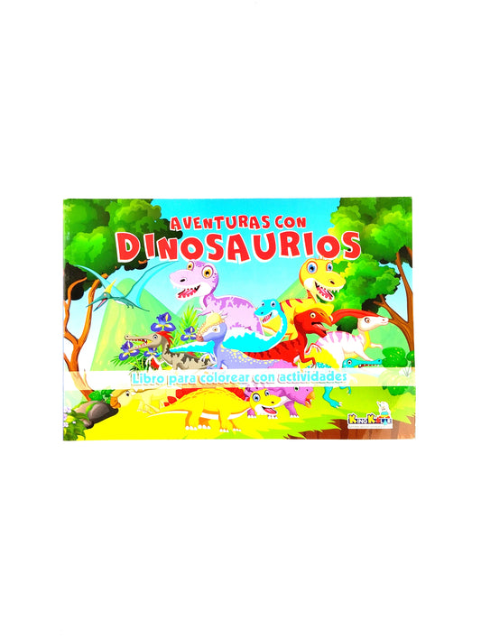 Aventuras con dinosaurios libro para colorear con actividades
