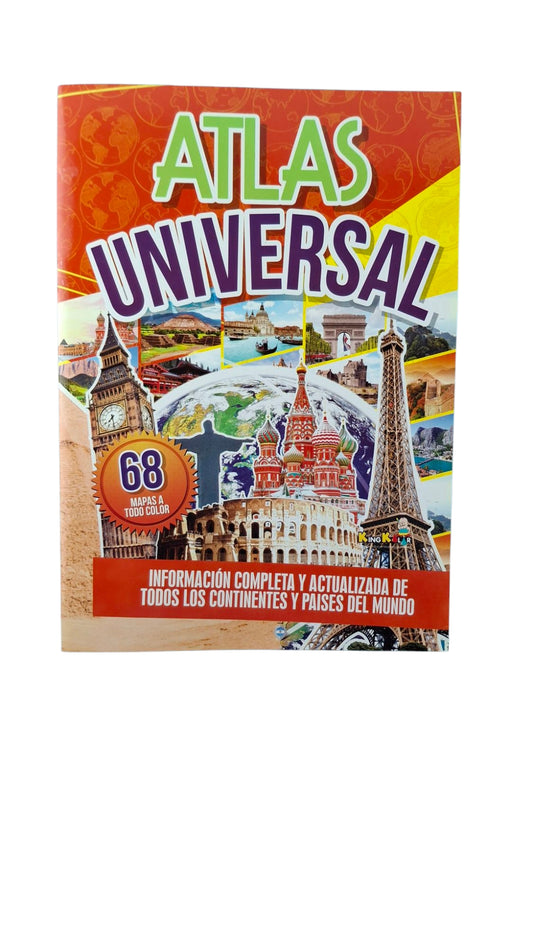 Atlas universal cartilla 68 mapas a color 48 pág.