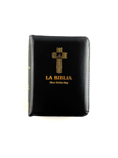 Biblia Dios habla hoy pequeña con cierre negra by Varios