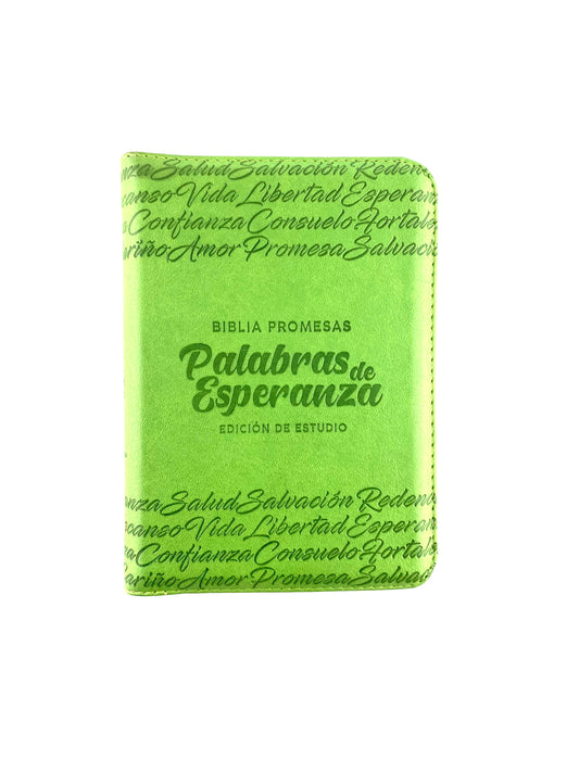 Biblia promesas palabras de esperanza verde edición de estudio