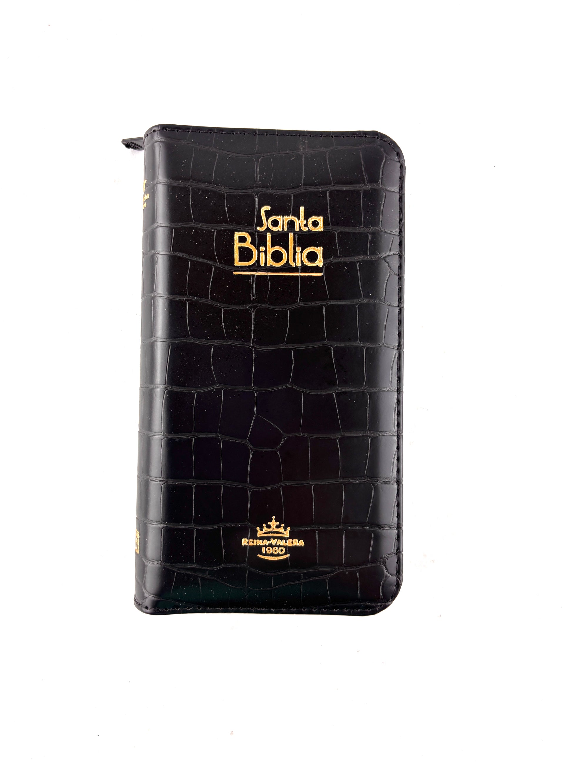 Biblia tipo chequera rvr 1960 con cierre e índice negro by Reina Valera 1960