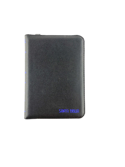 Biblia rvr 60 negro sello azul con índice