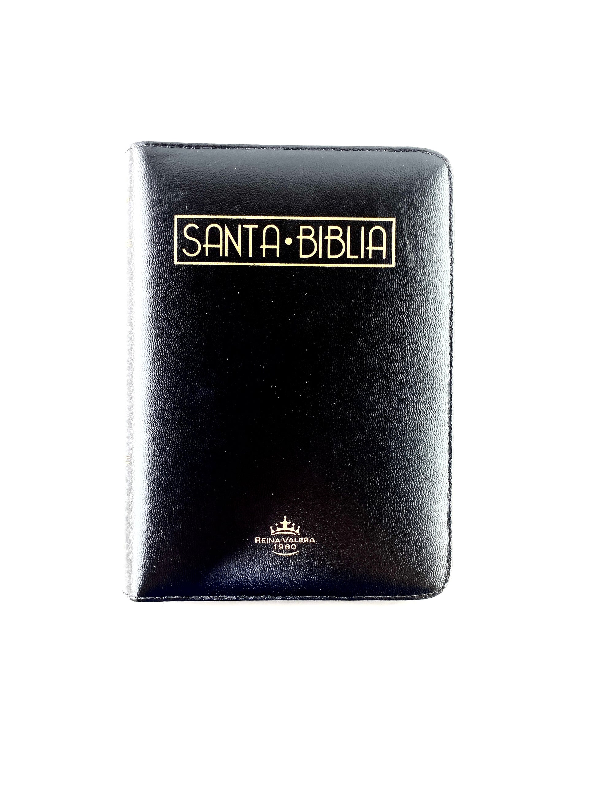 Biblia Rvr 055 negra Borde Dorado by Reina Valera 1960