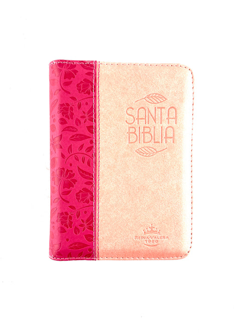 Biblia pequeña fucsia rosado con índice by Reina Valera 1960
