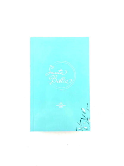 Biblia rvr 1960 misionera azul claro - rosado