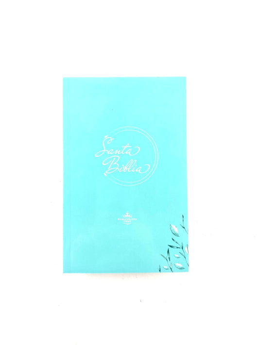 Biblia rvr 1960 misionera azul claro - rosado