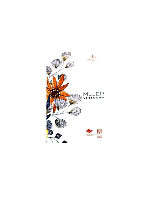 Biblia RVR1960 Blanca con Flores Tapa Flexible by Reina Valera 1960