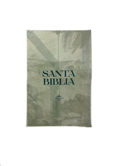 Biblia RVR1960 Blanca con verde Tapa Flexible by Reina Valera 1960