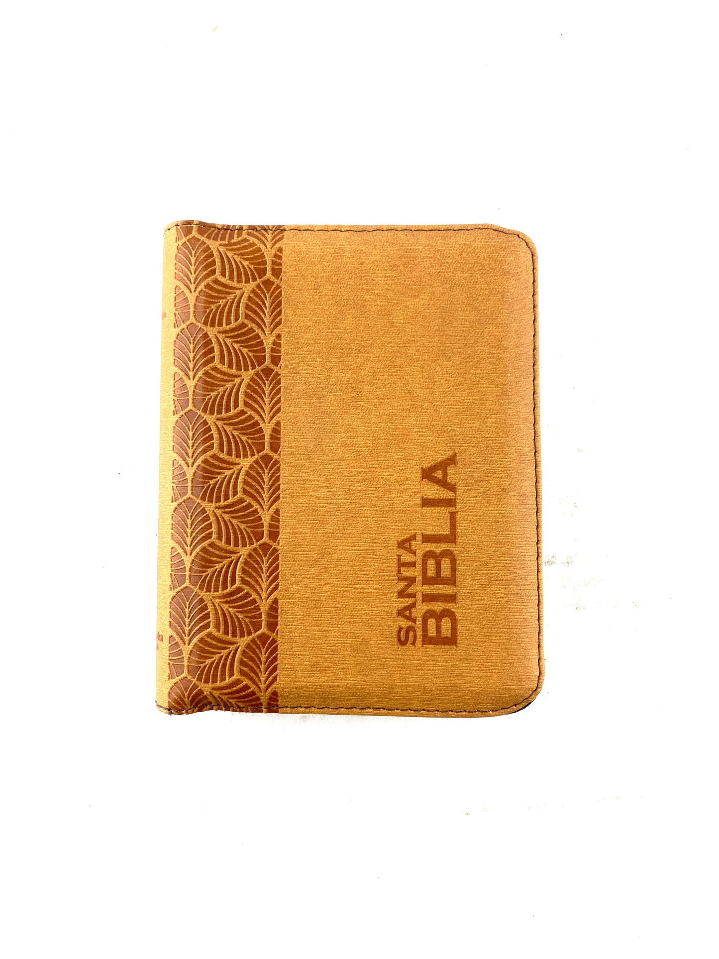 Biblia pequeña café borde blanco by Reina Valera 1960