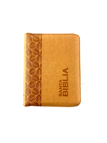 Biblia pequeña café borde blanco by Reina Valera 1960