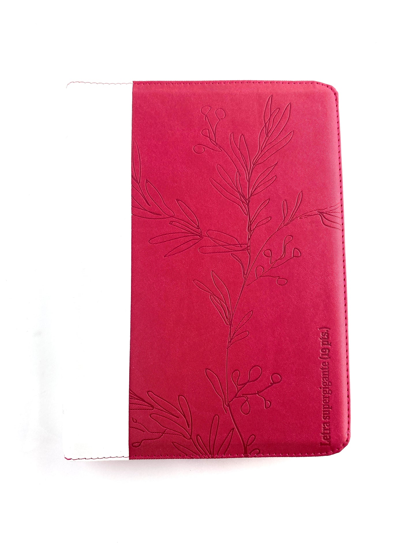 Biblia reina valera 1960 letra súper gigante fucsia - blanco con índice