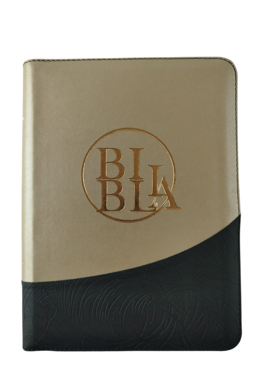Biblia letra gigante beige negro borde blanco by Reina valera 1960