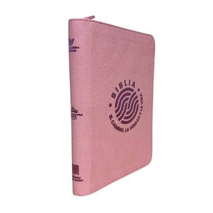 Biblia RVR 1960 rosada, canto plateado letra grande by Reina Valera 1960