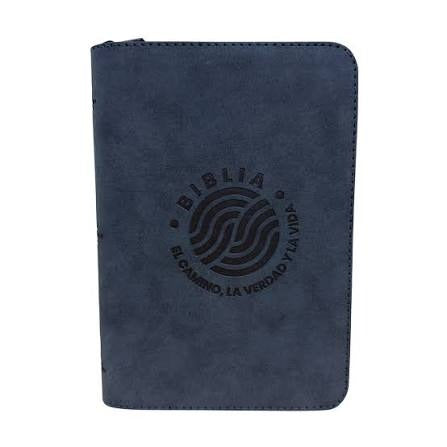 Biblia RVR 1960 azul oscuro, canto plateado letra grande by Reina Valera 1960