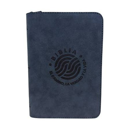 Biblia RVR 1960 azul oscuro, canto plateado letra grande by Reina Valera 1960