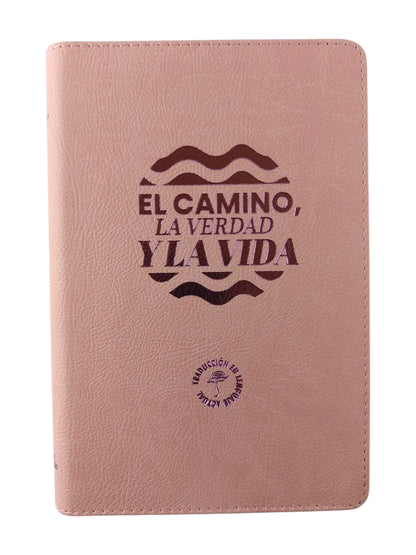 Biblia Tla Letra Grande El Camino rosado Cierre by Lenguaje actual