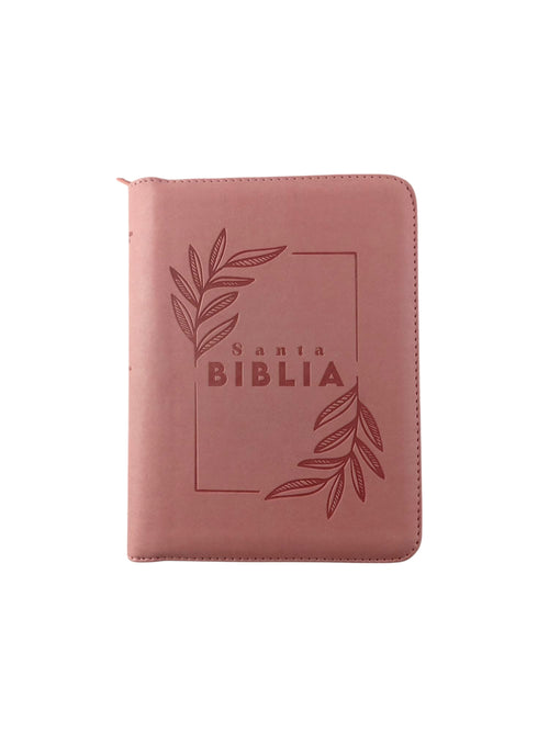 BIiblia rvr 60 rosado borde brillante mediana by Reina Valera 1960