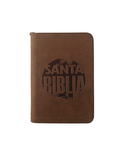 Biblia rvr letra grande cafe borde dorado