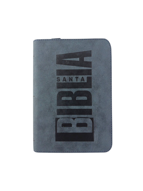Biblia rvr letra grande azul borde plateado by Reina Valera 1960