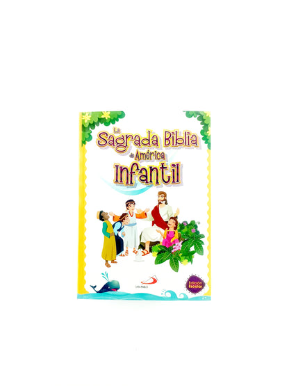 Sagrada biblia de américa infantil tapa blanda