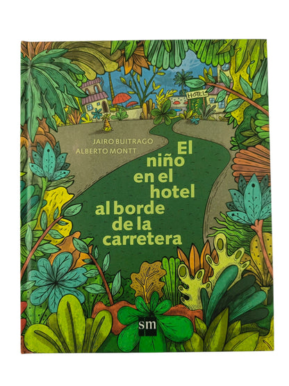 El niño en el hotel al borde de la carretera