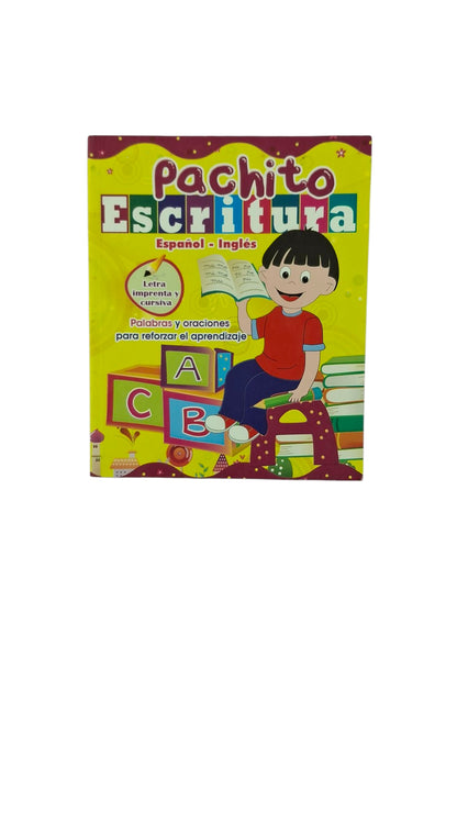Pachito escritura español - inglés letra imprenta y cursiva