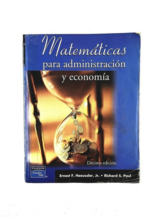 Matemáticas para la administración y economía décima edición