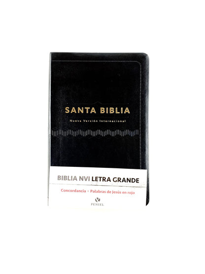 Biblia nvi letra grande cuero italiano negra by Nueva Versión Internacional