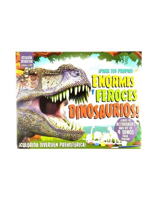 Pinta tus propios enormes y feroces dinosaurios