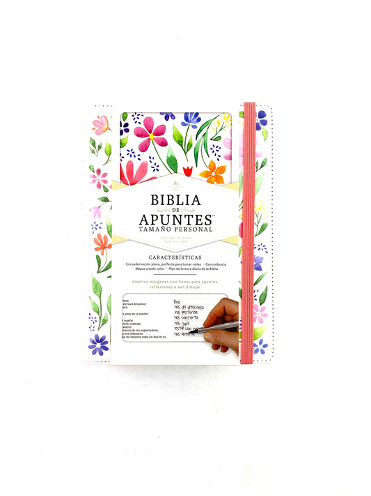 Biblia de apuntes tamaño personal tela-flores