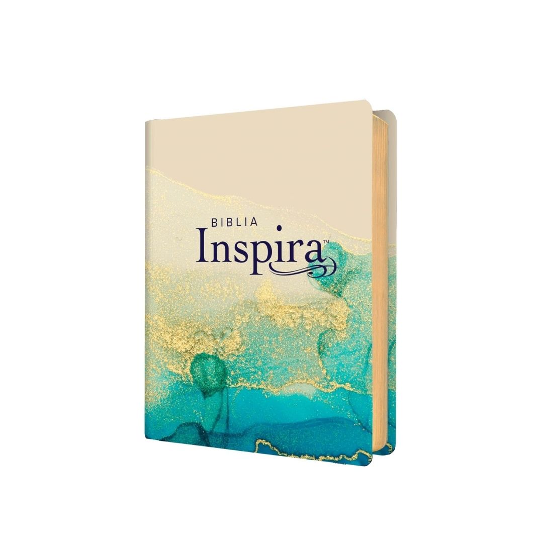 Biblia inspira NTV dorado azul semi piel by Varios