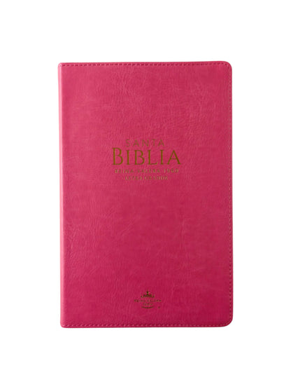 Biblia rvr 1960 clásica fucsia con borde dorado e índice by Reina Valera 1960