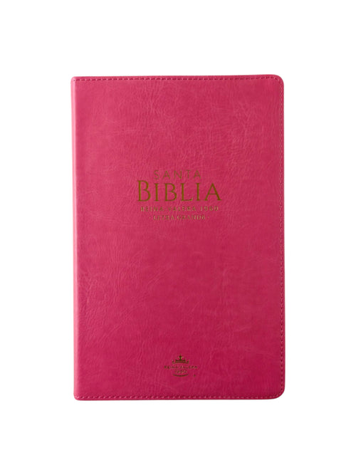 Biblia rvr 1960 clásica fucsia con borde dorado e índice by Reina Valera 1960