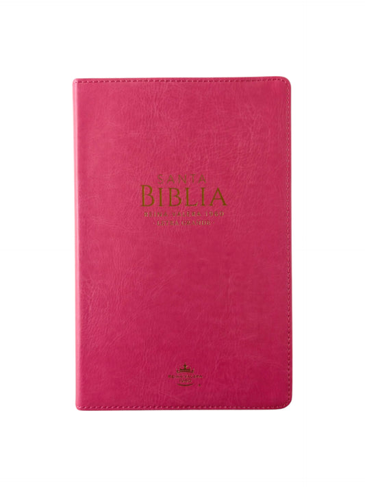 Biblia rvr 1960 clásica fucsia con borde dorado e índice by Reina Valera 1960