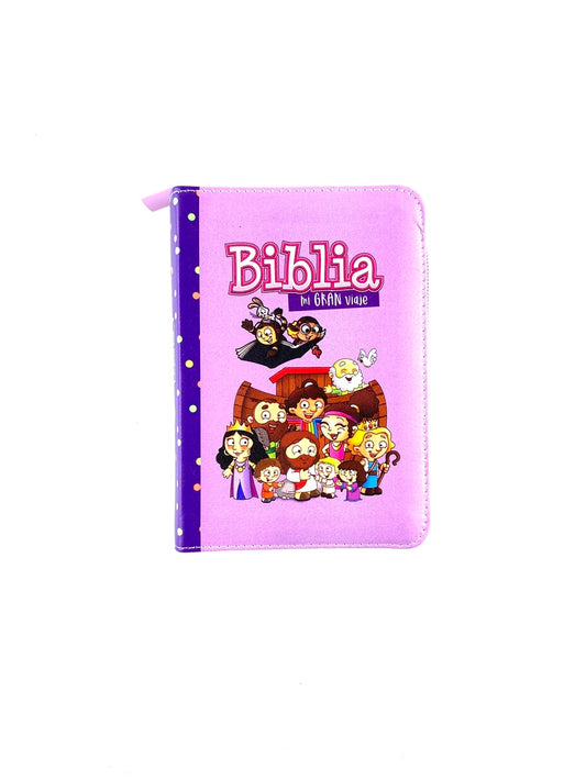 Biblia mi gran viaje rvr 1960 imitación piel lila con cierre by Reina Valera 1960