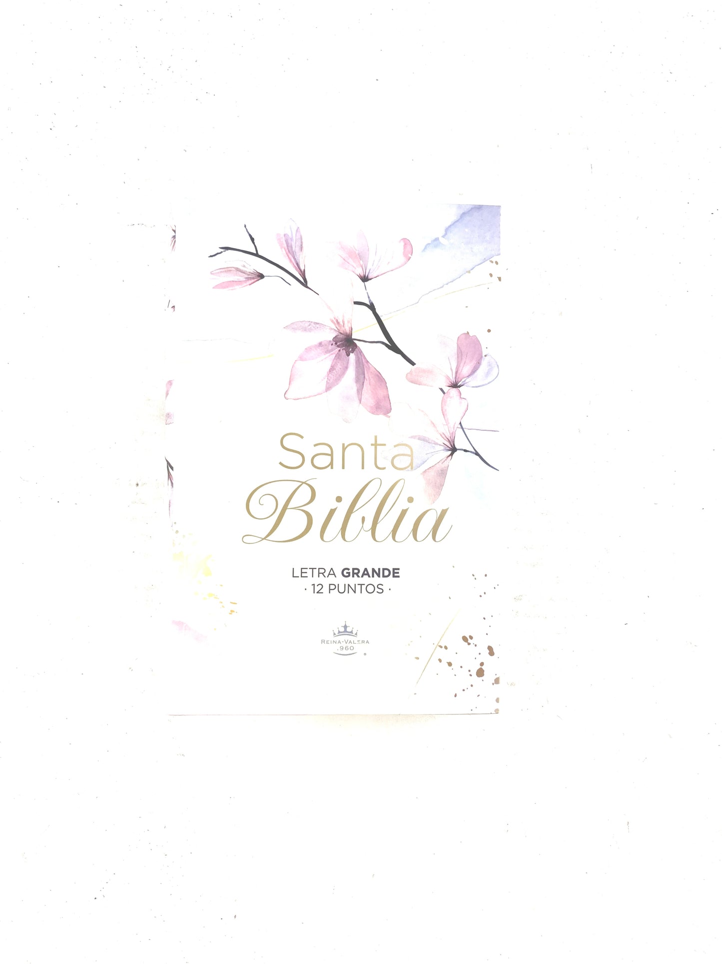 Biblia rvr 1960 letra grande pasta dura flores