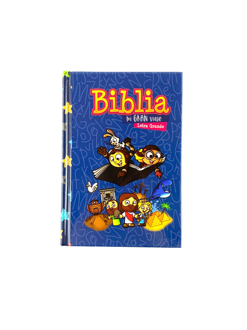 Biblia mi gran viaje azul pasta dura letra grande by Reina Valera 1960