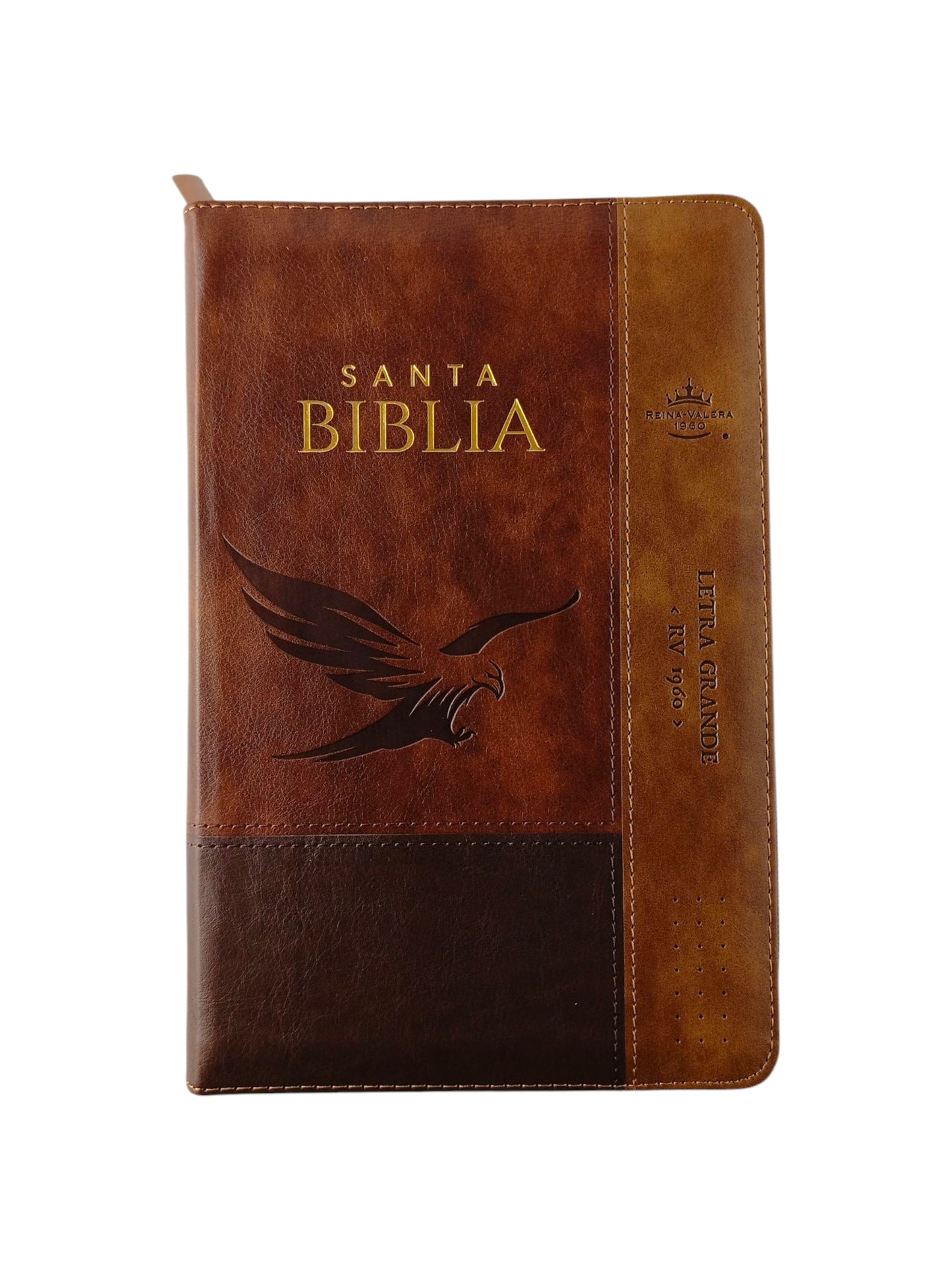 Biblia rvr 1960 tritono miel- cafe- café oscuro letra grande con cierre e índice by Reina Valera 1960