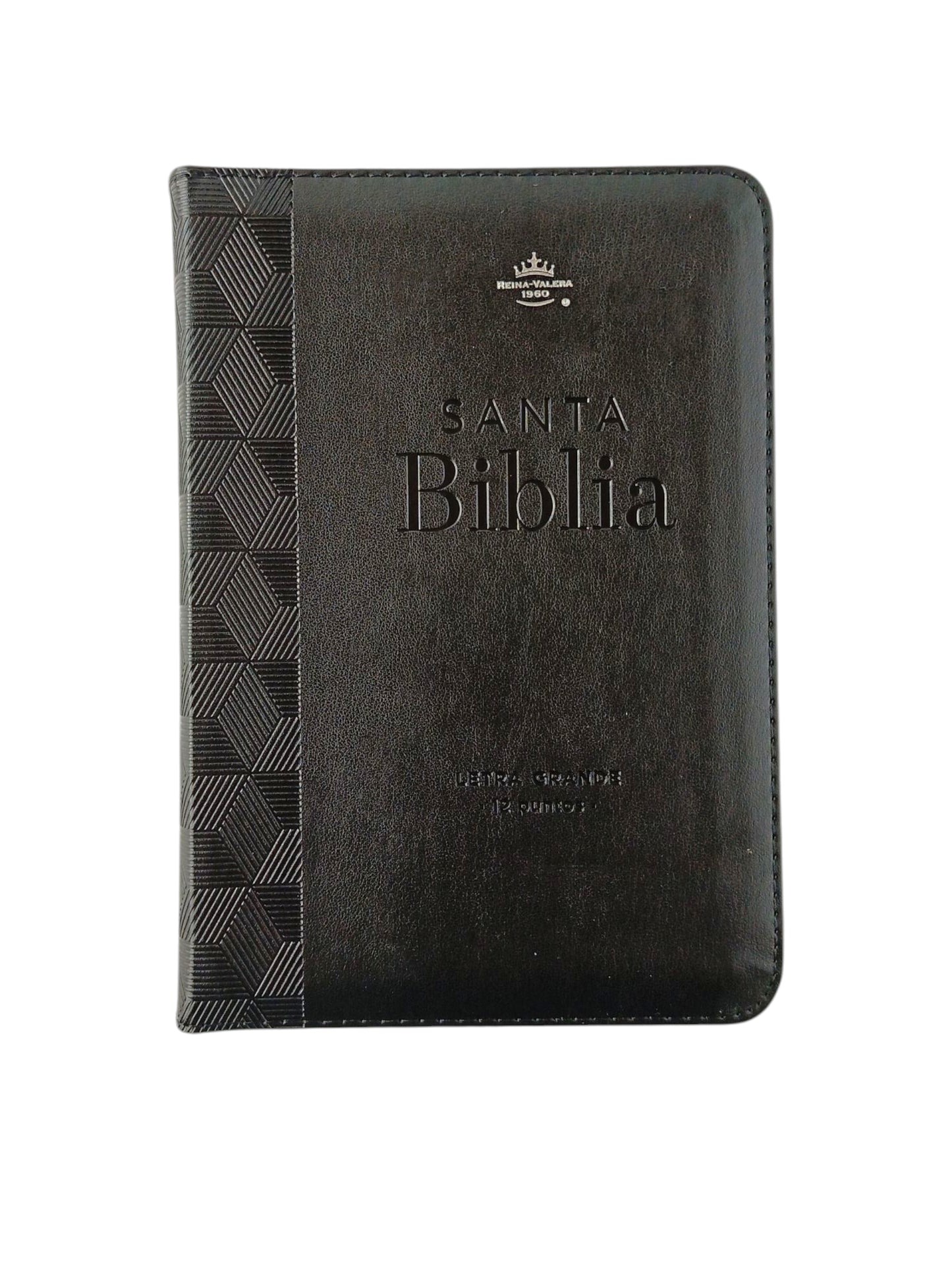 Biblia rvr 1960 negra letra grande con forro borde dorado by Reina Valera 1960