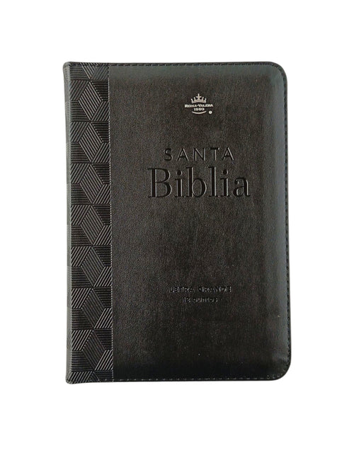 Biblia rvr 1960 negra letra grande con forro borde dorado by Reina Valera 1960