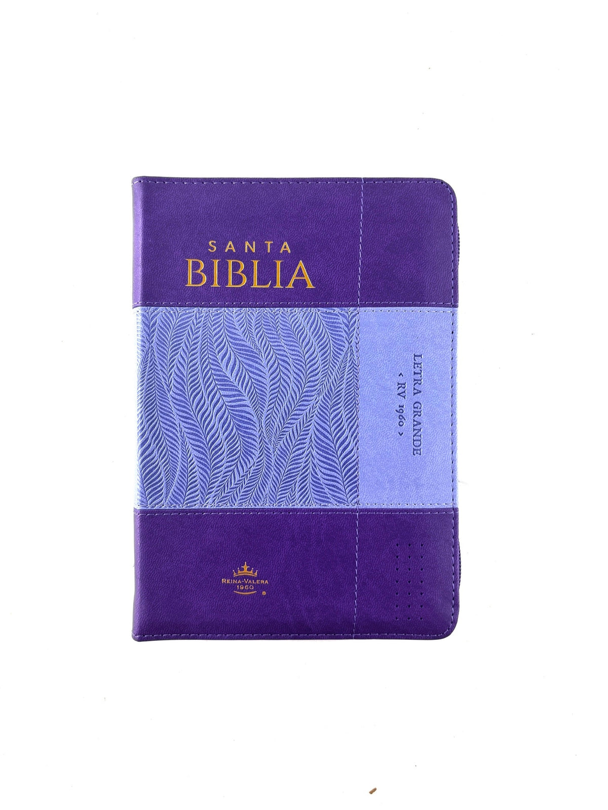 Biblia rvr 1960 bitono morado- lila letra grande con cierre e índice by Reina Valera 1960