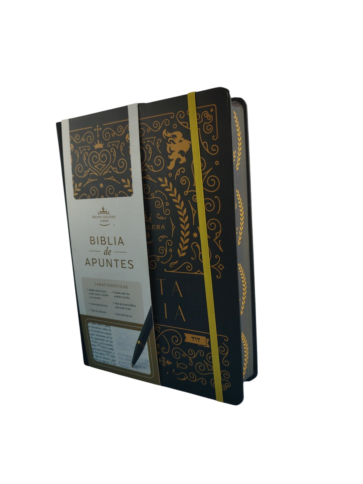 Biblia De Apuntes RVR 1960 TD Negro y oro by reina valera 1960