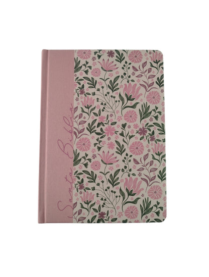 Biblia de Apuntes RVR 1960. Tapa dura, rosada con flores by Cipriano Valera