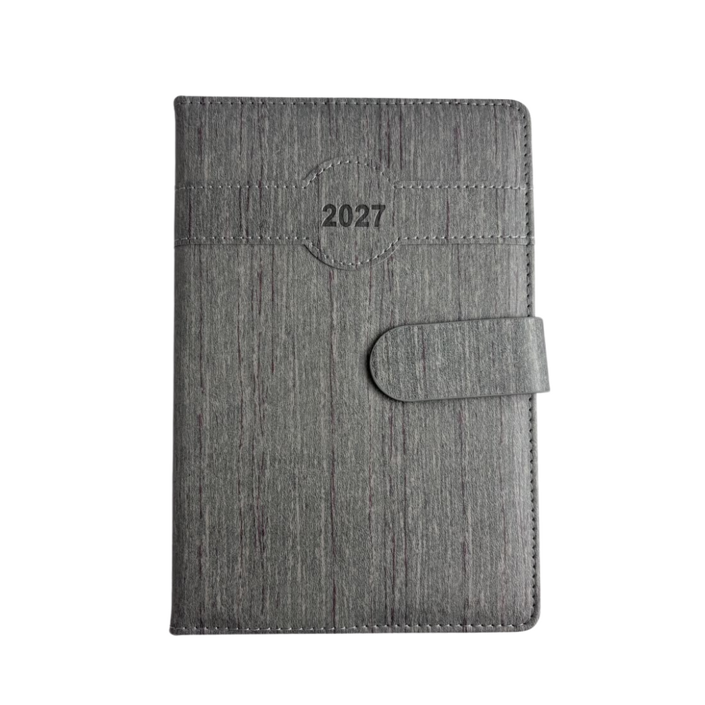 Agenda ejecutiva 2027 Solapa cuero Gris by varios